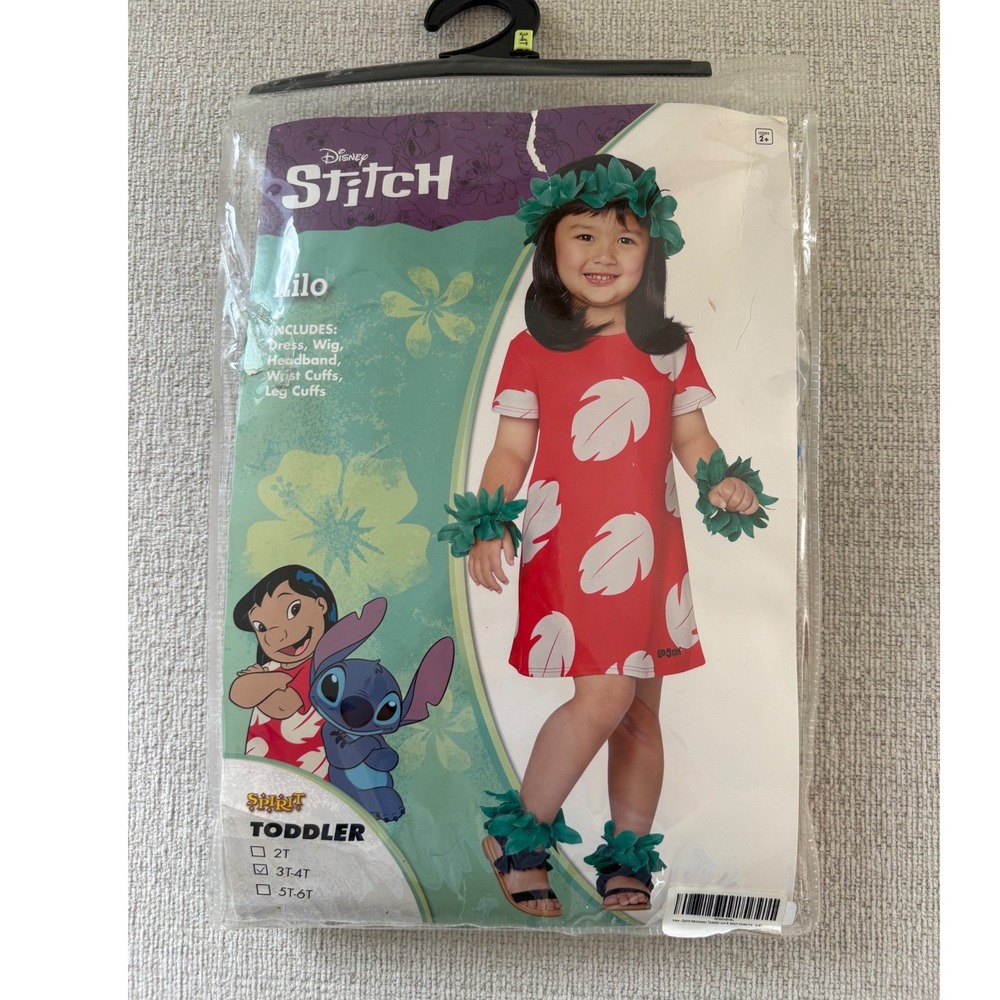 Spirit Halloween Lilo (Lilo & Stitch) Girls Halloween Costume Size Toddler 3T-4T